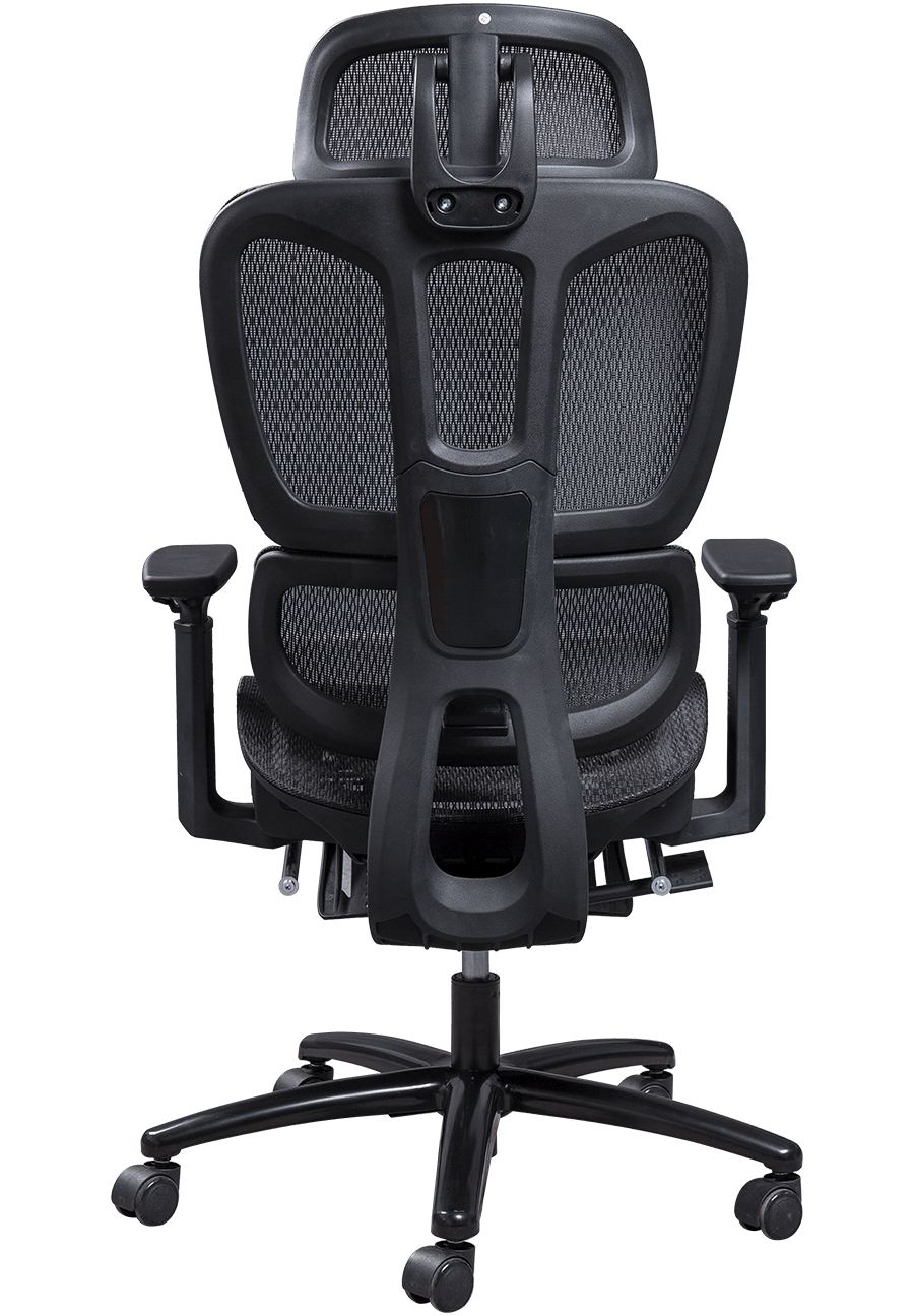 Ergonomikus hálós irodai szék műanyag vázas, klasszikus kialakítású hálós szék, állítható fejtámlás irodai szék lábtartóval details